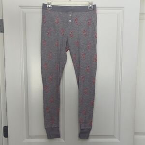 Gray Kids Bottoms with Red Pattern